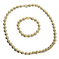 EU/US Import Accessory Statement Simple Fashionable Round Bead Clavicle Chain Hip-Hop Mixed Match Beaded Necklace Bracelet Set