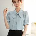 Summer Professional Formal Chiffon Short Sleeve Shirt