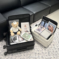 Side opening large capacity expansion men's suitcase 20-inch boarding suitcase new women's silent clamshell pc trolley case