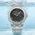 Cross-Border Hit Fashionable Personality Numbers Mens Watch Simple Trendy Glow Waterproof Steel Band No Engrave Degree Quartz Watch