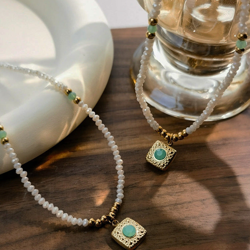 Baroque Pearl Cylinder Pendant Necklace - view 4