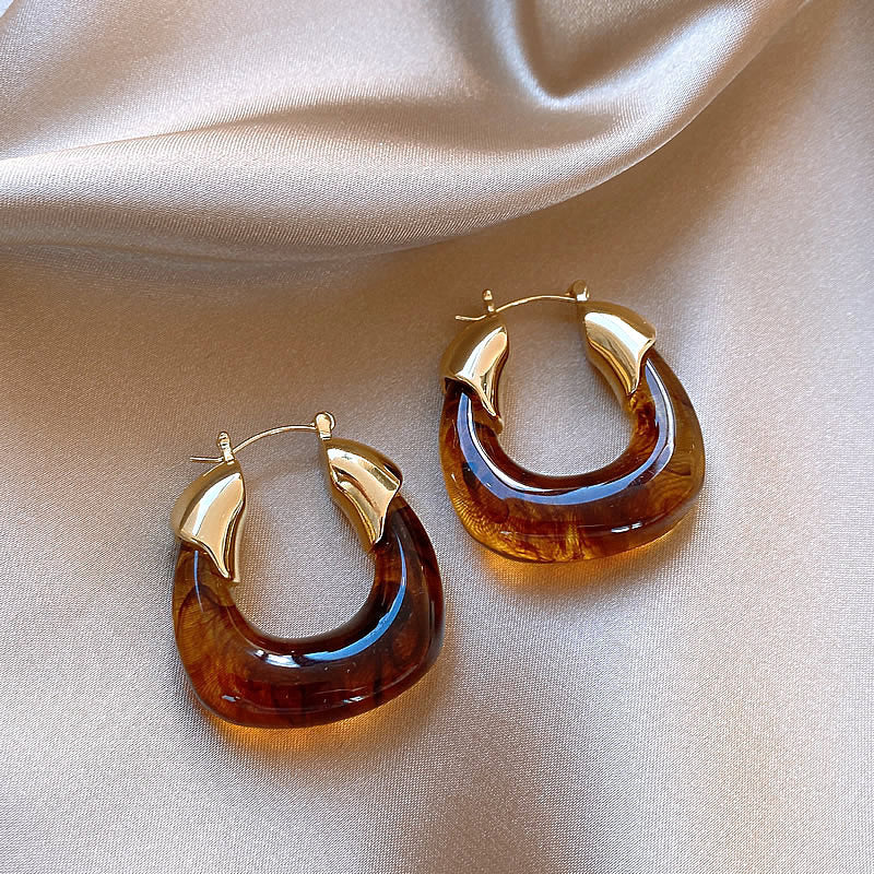 Tiger's Eye Huggie Hoop Earrings - view 11