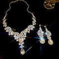 Star Fall One Room ~ Teardrop Fringe Jewelry Set Light Luxury Niche Banquet Clavicle Chain Wedding Gathering Ambience Necklace