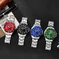TikTok Traffic Live Men Submariner Style Quartz Watch Student Formal Mens Watch Date Steel Band Watch Large Dial