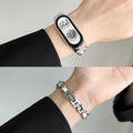 Fits Xiaomi Band 9 Band New 8nfc Version Smart Capable Sports Ceramic White 7 / 6 / 5 Leather Wrist Strap Metal Bracelet