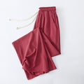 cotton silk high-waisted wide-leg pants for women, loose artificial cotton thin versatile thin trous
