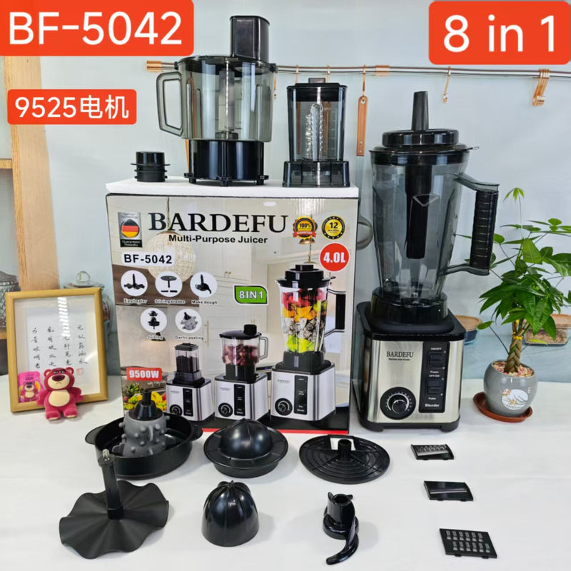 4L 8-in-1 Blender - Large Capacity Stainless Steel, Grind & Juice