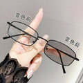 Light-Feel Gray Photochromic Myopia Glasses Small-Frame Fashionable Overseas Photochromic Anti-Blue-Light Premium Western Student Metal Prescription Sunglasses