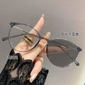 Light-Changing Prescription Glasses With Rx Retro Blue-Light Glasses Men Versatile Bare Face Plano Women Prescription Sunglasses