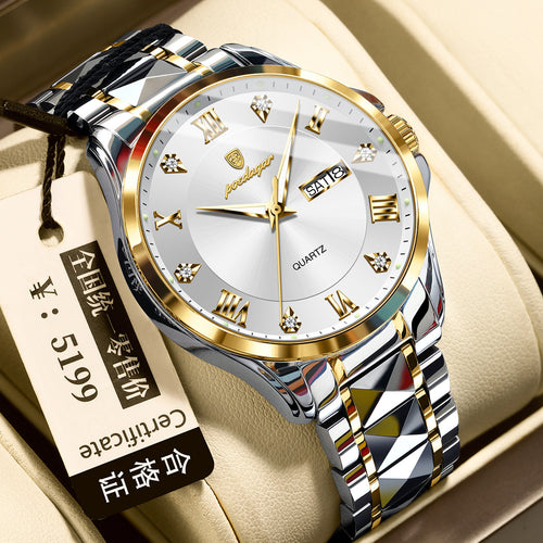 Swiss Brand Fashionable New Mens Watch Luxury Pair Date Men Watch Live Export Bestseller Drop Ship