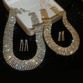 -er Race Full Diamond Multi-Layer Geometric Jewelry Set Banquet Luxury Ambient Feel Necklace Light Luxury Niche Necklace Women
