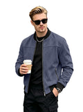 european and american ebay men's spring and autumn suede bomber jacket foreign trade motorcycle jack
