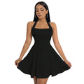 Women's Y2K Halter Backless A-Line Mini Dress