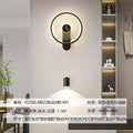 Living room light luxury creative clock wall lamp bedroom bedside background wall lamp technological style decoration charging without wiring