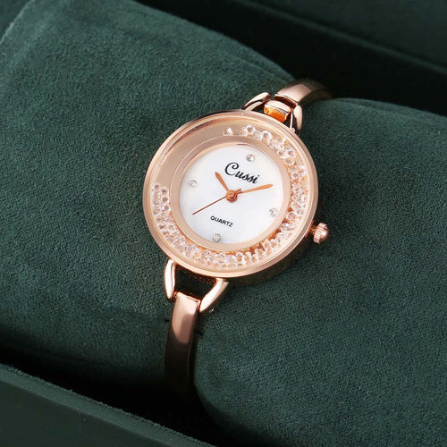 Watch Cross-Border Hot Sale 2024 New Bangle Watch Rose Gold Round Dial Watch Overseas Versatile Wholesale Price