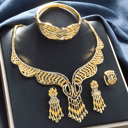 New Western Statement Accessory Fashionable Retro Ethnic Style Wave Necklace Set AliExpress Supply Factory Wholesale