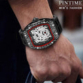 Item Time Mens Watch Drop Ship Western Bestseller Wine Barrel Full Diamond Watch Men Formal Sports Waterproof Watch Men