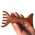 Sandalwood Meridian Comb & Gua Sha Set - Traditional Scalp Therapy Gift