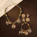 Vintage Rhinestone Flower Stud Fashionable Personality Accessory Set Imperial Western Retro Elegant Drop