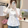Summer Youthful Slimming Plus Size Short Sleeve Loose Shirt