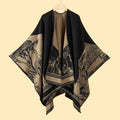 Women's Fall-Winter Ethnic Versatile Slit Plaid Shawl + Cape 2026 - Red
