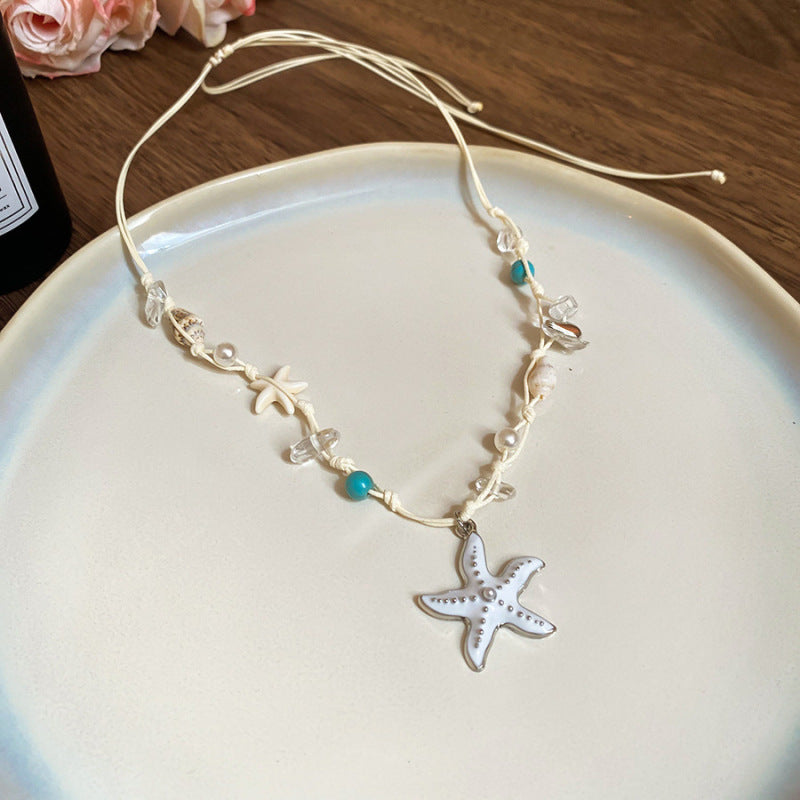 Dopamine Colorful Glass Bead Flower Necklace - view 11