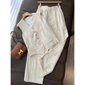 Korean K-Pop Wide Leg Pants + Vest 2-Piece Set