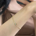 通体钛钢 电镀18K金镶锆罗马闪耀气质链条手链女轻奢网红时尚手饰
