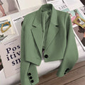 Fall Elegant Petite Cropped Blazer
