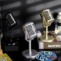Desktop fake microphone simulation retro liftable old-fashioned microphone model photo studio photo decoration small props