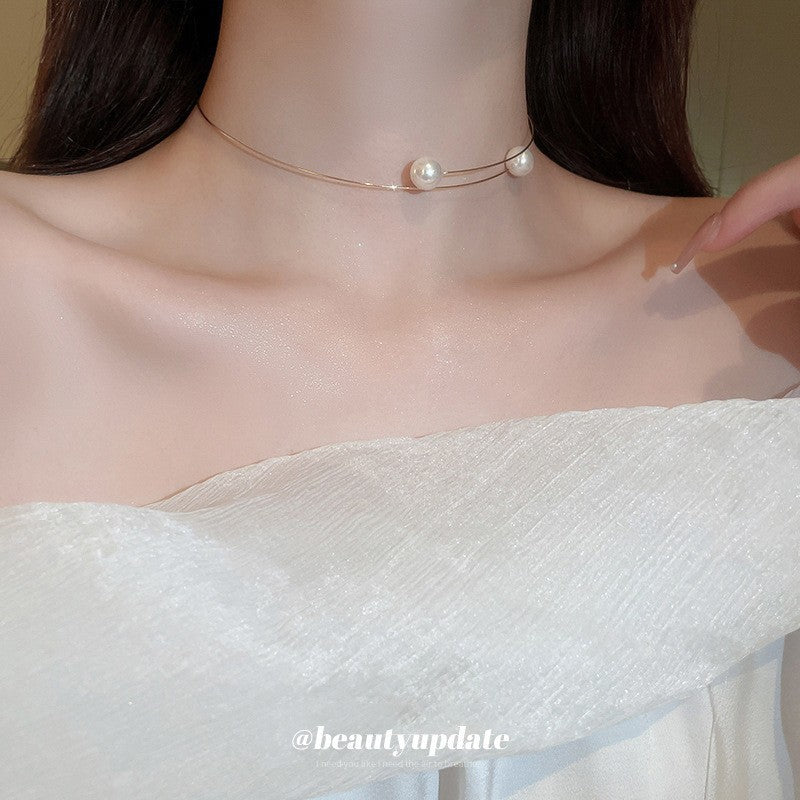 French Irregular Pearl Pendant Necklace - view 8