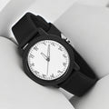 Simple Casual Girls Watch Versatile Ultra Thin Dial Arabian Numbers Engrave Degree Waterproof Glow Student Quartz Watch
