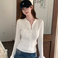 Women's Slimming Knit Flared Sleeve Hollow-Out Fitted Flared Cardigan 2026 - White