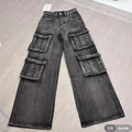 Summer Retro Slimming High Waist Drapey Loose Wide Leg Pants