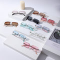 Metal Rimless Women Sunglasses Sir Wholesale Glasses Fashionable Western Square Frame Ultra-Light Men Glasses Sun-Proof Sunglasses