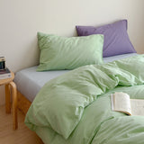 Provence Pillowcase Light Green Dark Purple