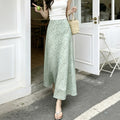 Summer French Fashion High Waist Floral Skirt + Long Skirt
