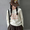 Girls' Letter Print Long Sleeve Tee Wide-Leg Pants Set