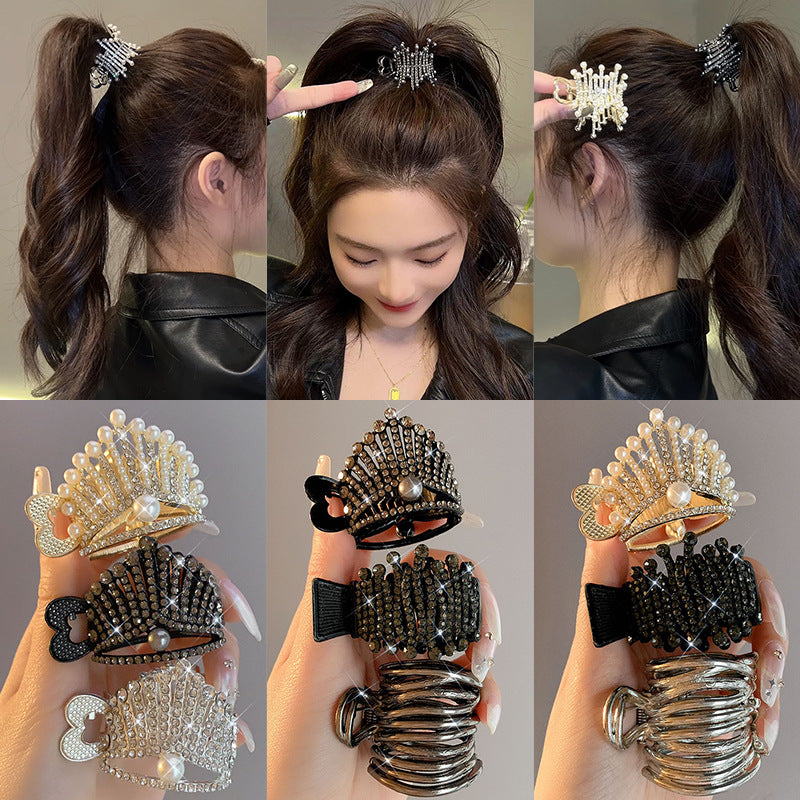 Heart Rhinestone Hair Claw Clip - view 3