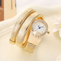 2025 New Round Rhinestone Dial Snake Head Women Watch Cross-Border Export Bestseller Supply Stock Wholesale