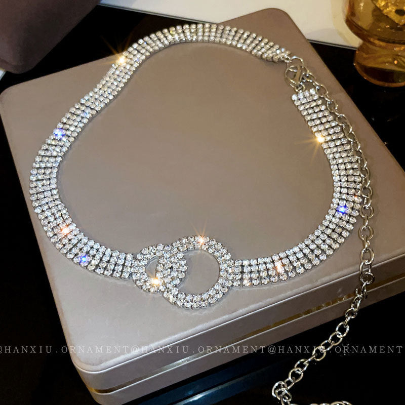 Double-Layer Rhinestone Waist Chain - view 2