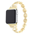 Fits apple watch Fashionable VO Rhinestone Stainless Metal Apple Watch Band