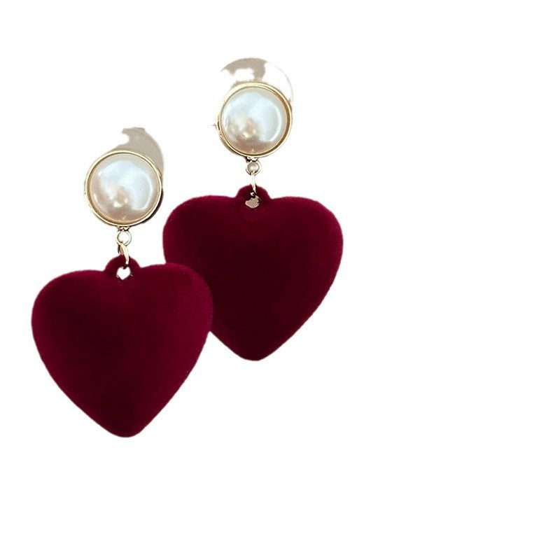Anchora Red Vintage Flower Stud Earrings - view 5