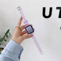 New Fits Apple Watch Band TPU Clear One-Piece Resin Glacier Band iwatch7 Band Wholesale