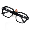 Big Frame Stud Square Plano 2025 New Anti-Blue Fashionable Frame Women Tortoise Shell Slender Glasses Frame