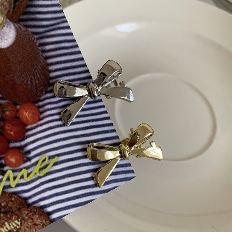 Korean Metal Bow Mini Hair Clip - view 4