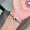 T Home String Knot Bangle Women Full Diamond Twisted Bracelet Light Luxury Premium Starry Sky Hand Jewelry Copper Coated 18K Buckle Bangle
