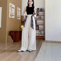 Summer Casual Fashion High Waist Drapey Loose Wide Leg Pants