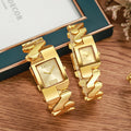 Overseas watch Retro Square Couples Quartz Bracelet Watch Elegant Light Luxury Fashionable Gold Classic Vintage Watch