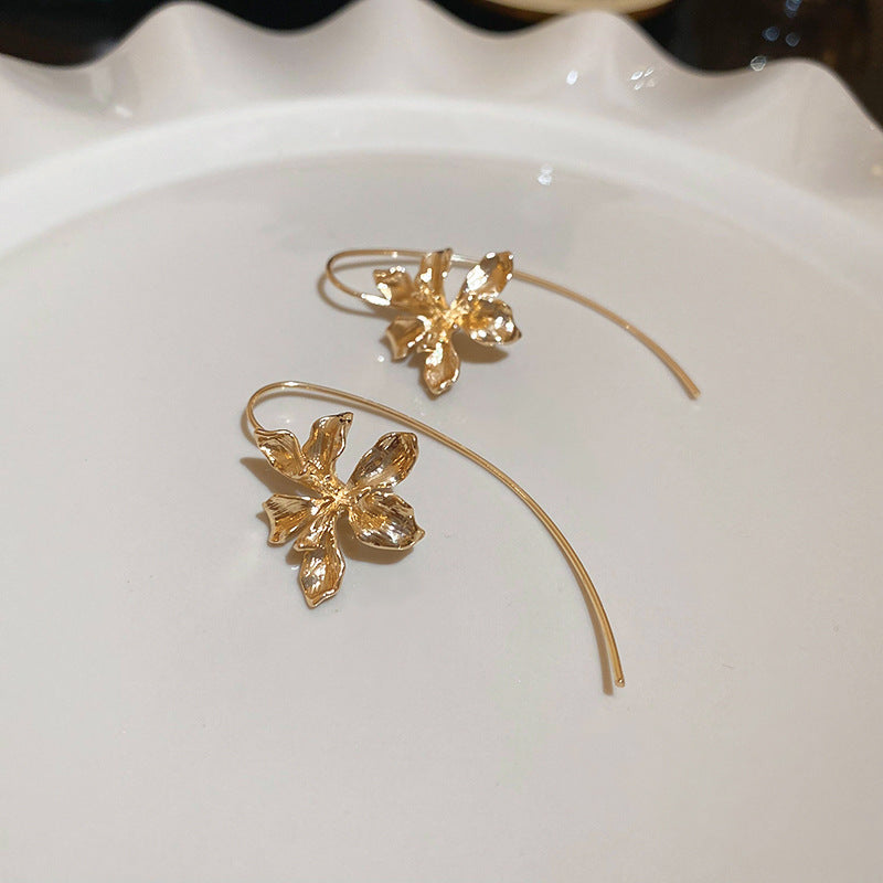Korean-Style Floral Stud Earrings - view 8